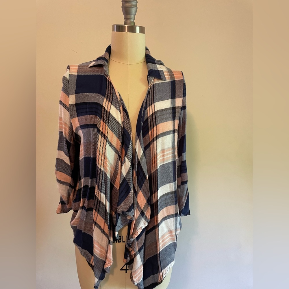 Derek Heart Open Front Lightweight Flannel